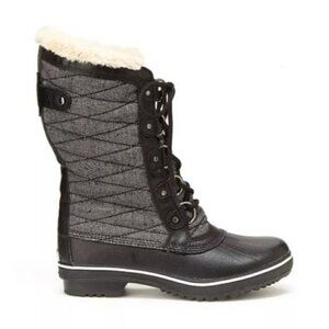 JBU Chilly Women's Mid Calf Boots Black Herringbone Lorina